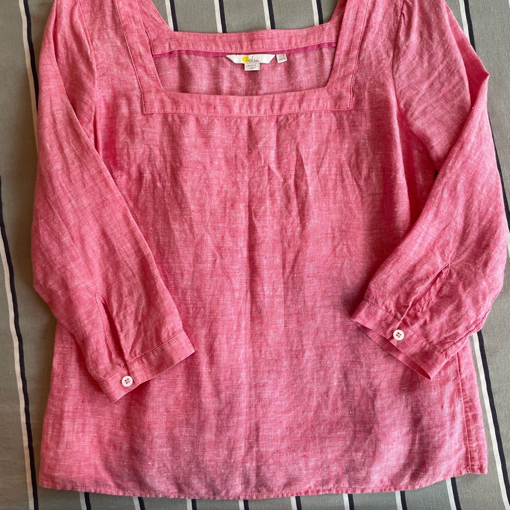 Boden Poppy Linen Top